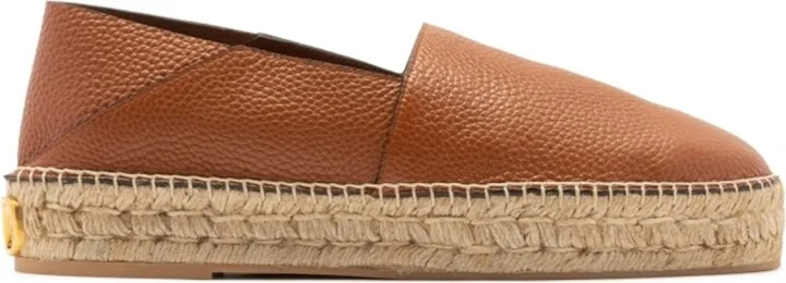 Garavani Logo-plaque Leather Espadrilles