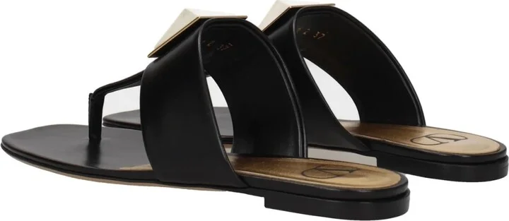 Garavani One Stud Leather Thong Sandals - Image 3