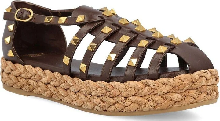 Garavani Rockstud Buckle Detailed Flat Shoes - Image 2