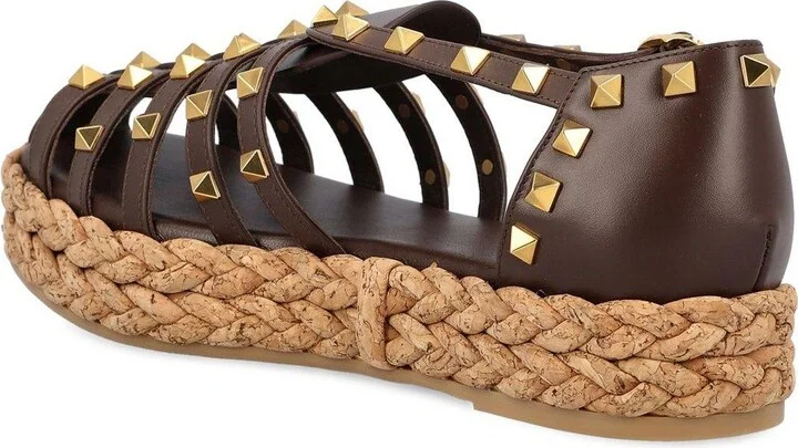 Garavani Rockstud Buckle Detailed Flat Shoes - Image 3