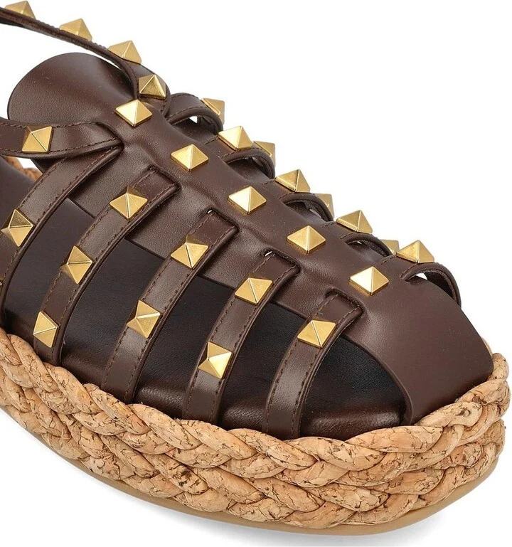 Garavani Rockstud Buckle Detailed Flat Shoes - Image 4