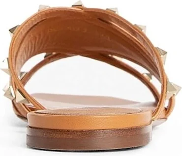 Garavani Rockstud Leather Flat Sandals - Image 3