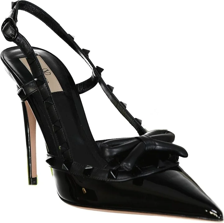 Garavani Rockstud Leather Slingback Pumps - Image 2
