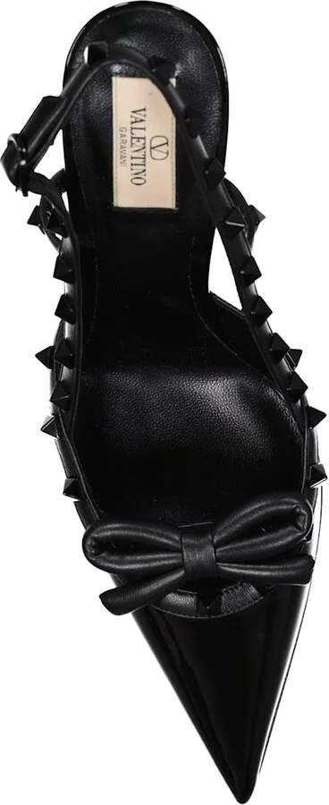 Garavani Rockstud Leather Slingback Pumps - Image 4