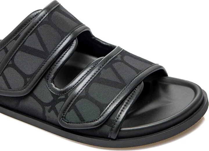 Garavani Toile Iconographe Flat Sandals - Image 4