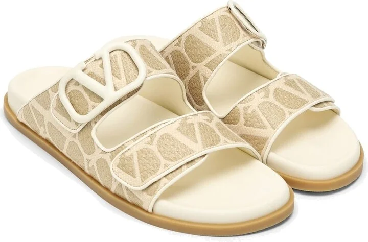 Garavani Toile Iconographe Flat Sandals - Image 2
