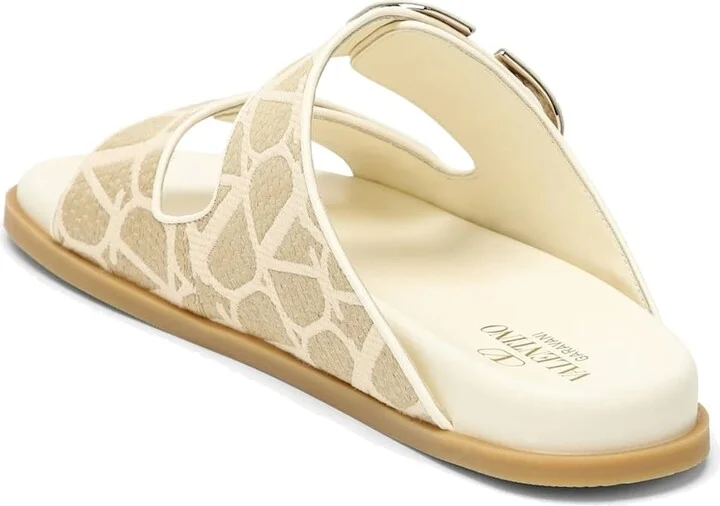 Garavani Toile Iconographe Flat Sandals - Image 3