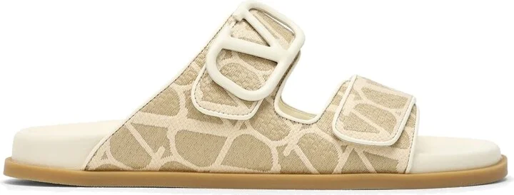 Garavani Toile Iconographe Flat Sandals