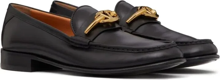 Garavani V-logo Moon Leather Loafers - Image 2