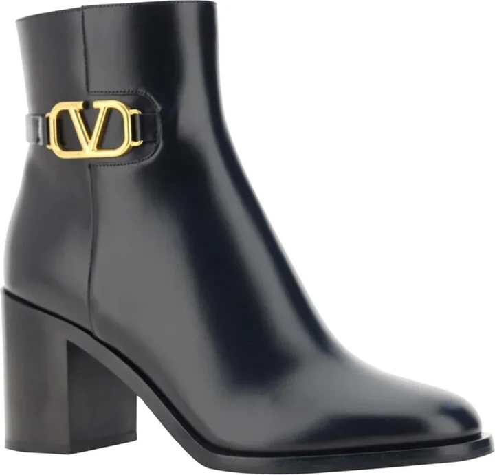 Garavani Vlogo Leather Ankle Boots - Image 2