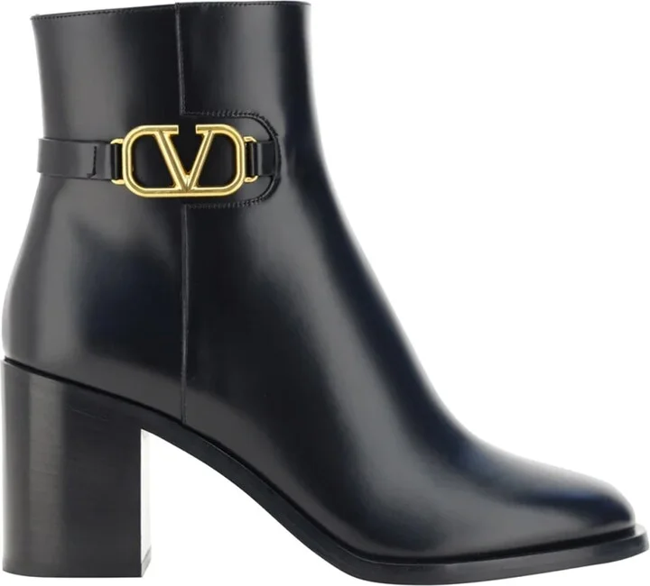 Garavani Vlogo Leather Ankle Boots