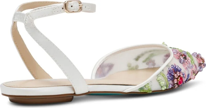 Garbo Pointed Toe Ankle Strap Flat - Image 2