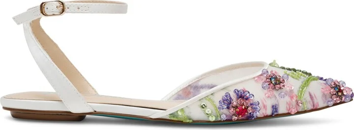 Garbo Pointed Toe Ankle Strap Flat - Image 3