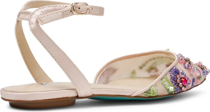 Garbo Pointed Toe Ankle Strap Flat - Image 8