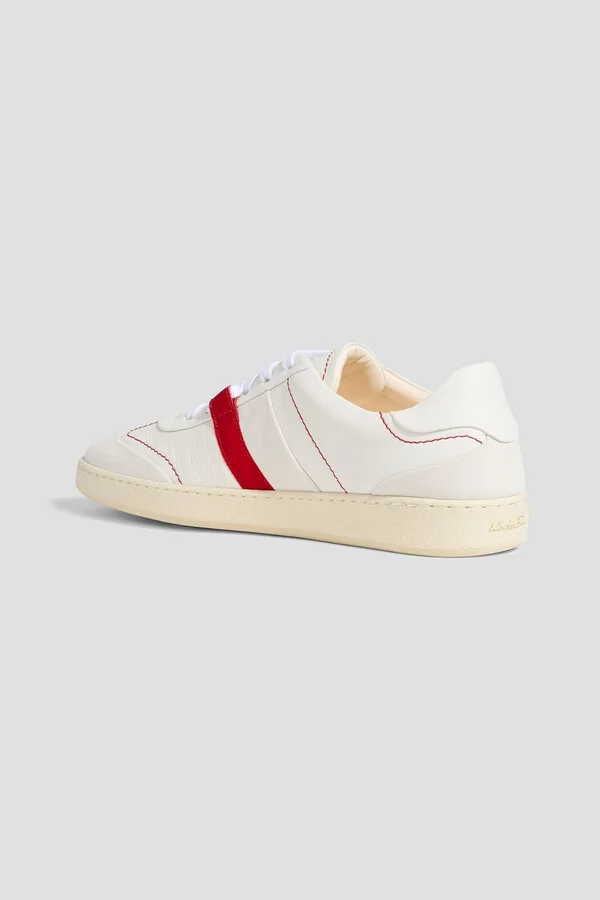 Garda perforated leather and suede sneakers - Image 3