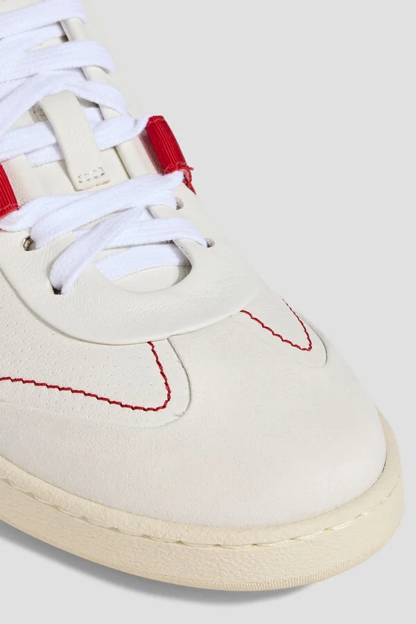 Garda perforated leather and suede sneakers - Image 4