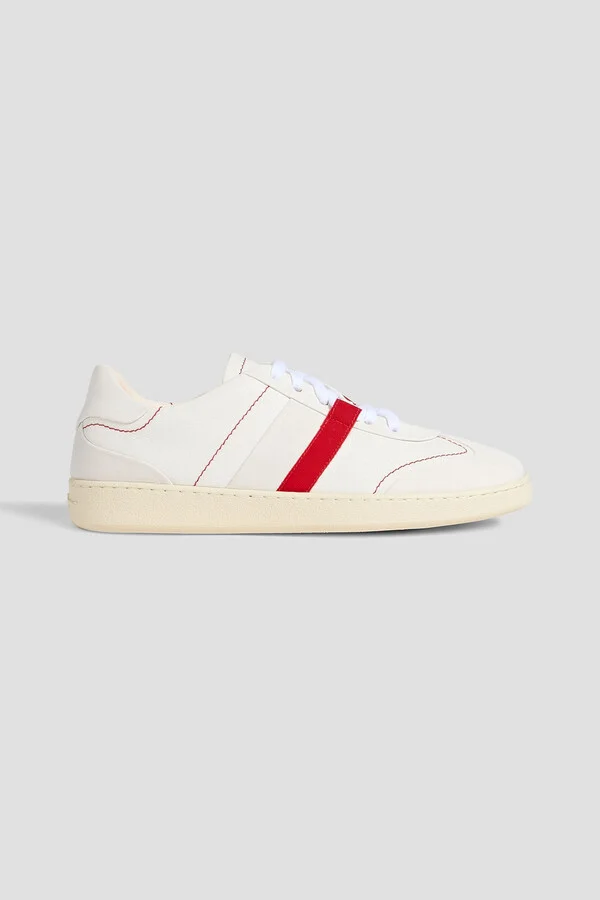 Garda perforated leather and suede sneakers