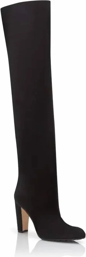 Gardahi Suede Knee High Boots In Black