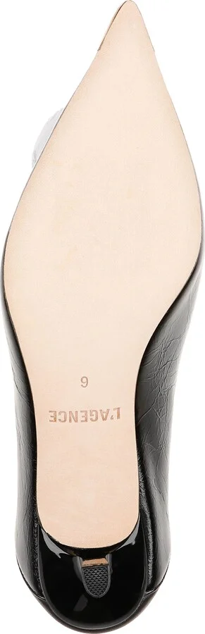 Garlan Pointed Cap Toe Kitten Heel Pump - Image 6