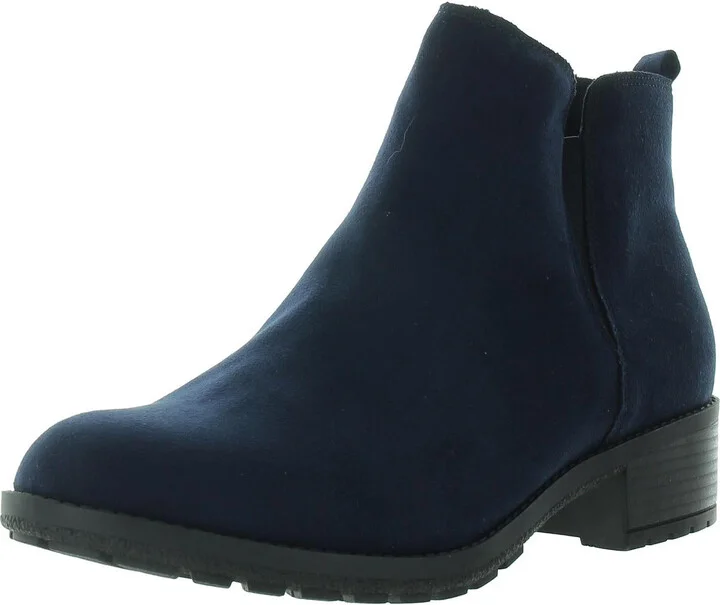 Garnerr Womens Zipper Faux Suede Booties