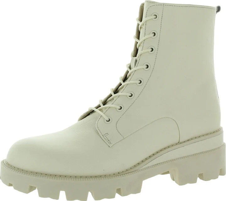 Garret Womens Lugged Sole Ankle Combat Boots