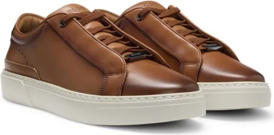 Gary leather trainers with hidden laces