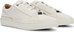 Gary suede low-top trainers with branded lace loop- White Men's Sneakers size 6