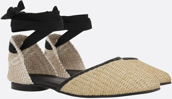 Gasby/104 Ballerinas In Raffia And Juta