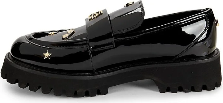 Gaston Rocker Logo Appliqué Glossy Loafers - Image 4