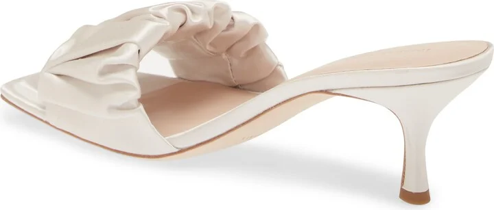Gathered Band Kitten Heel Sandal - Image 2