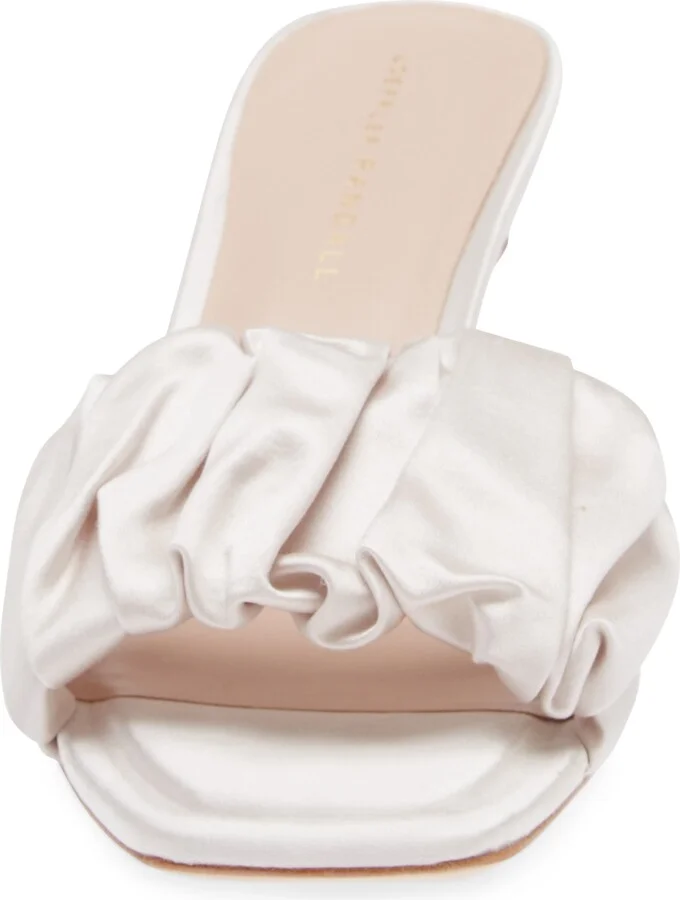 Gathered Band Kitten Heel Sandal - Image 3