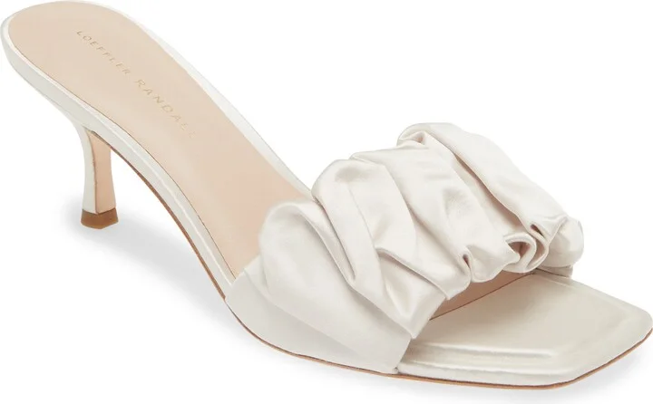 Gathered Band Kitten Heel Sandal