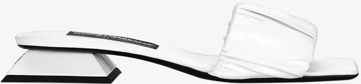 Gathered Nappa Leather Slides