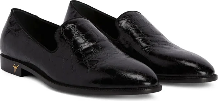 Gatien crocodile-effect leather loafers - Image 2