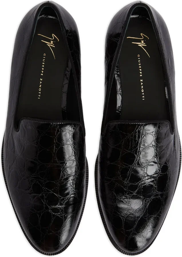 Gatien crocodile-effect leather loafers - Image 4