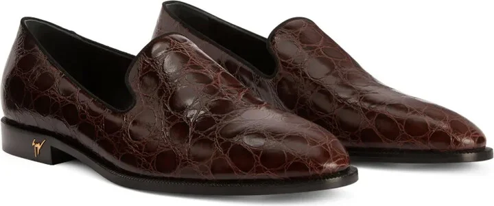 Gatien crocodile-effect leather loafers - Image 2