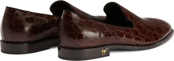 Gatien crocodile-effect leather loafers - Image 3