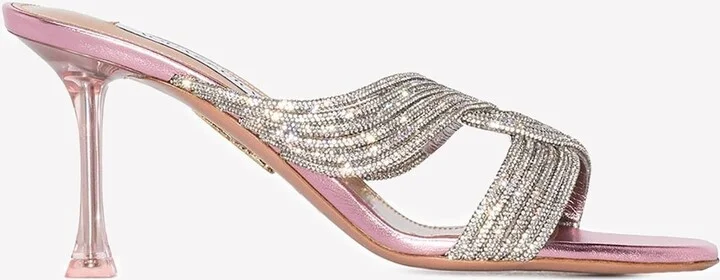 Gatsby 75 Crystal-Embellished Mules
