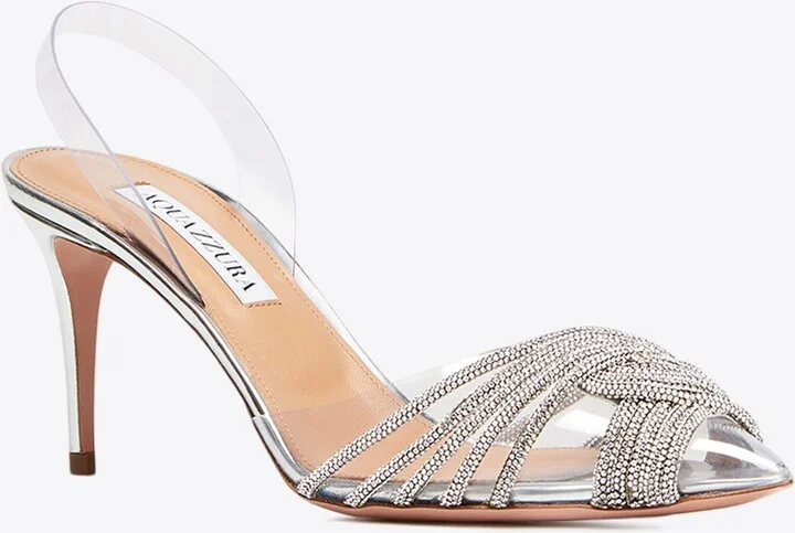 Gatsby 75 Crystal-Embellished Slingback Pumps - Image 2