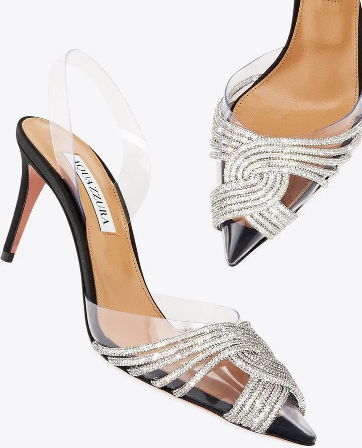Gatsby 75 Crystal-Embellished Slingback Pumps - Image 3