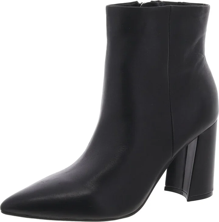 Gaylen Womens Block Heel Faux Leather Ankle Boots