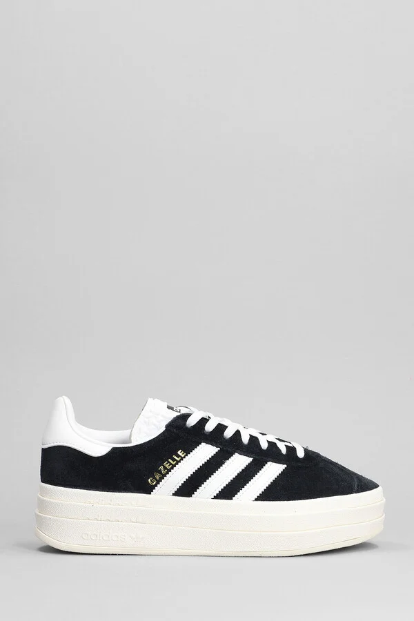 Gazelle Bold Sneakers In Black Suede