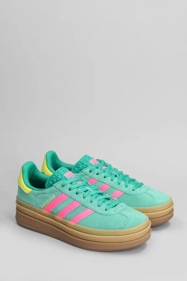 Gazelle Bold Sneakers In Green Suede - Image 2