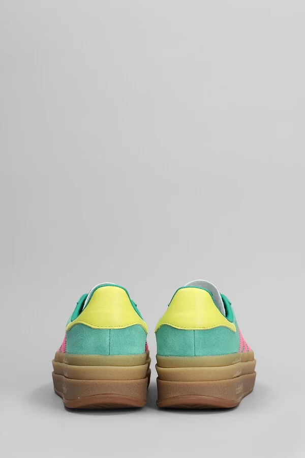 Gazelle Bold Sneakers In Green Suede - Image 4