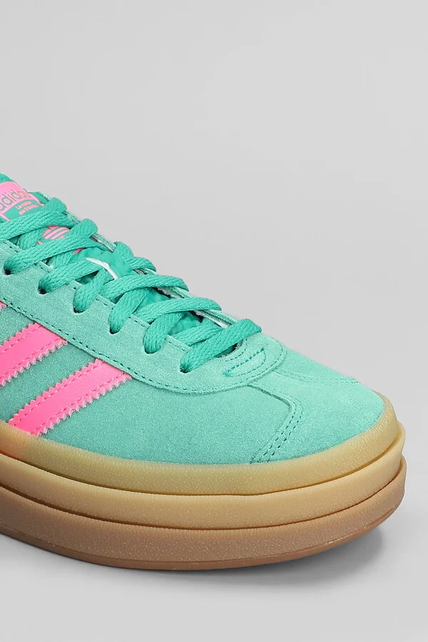 Gazelle Bold Sneakers In Green Suede - Image 5