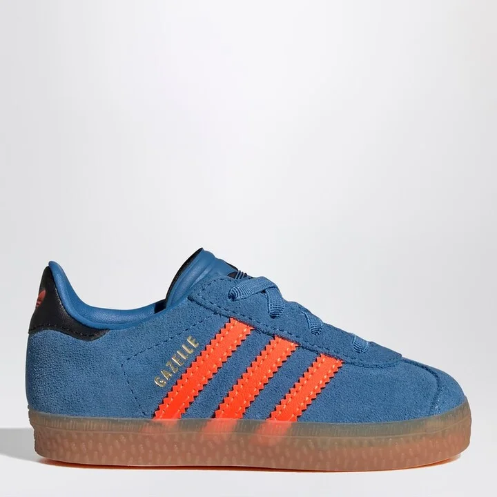 Gazelle Focus Blue/Solar Orange Sneaker with elasticated laces