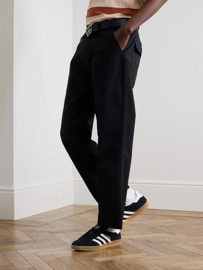 Gazelle Indoor Faux Leather-Trimmed Suede Sneakers - Image 2