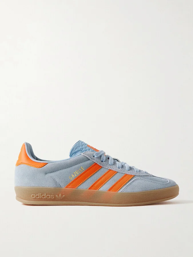 Gazelle Indoor Leather-Trimmed Suede Sneakers