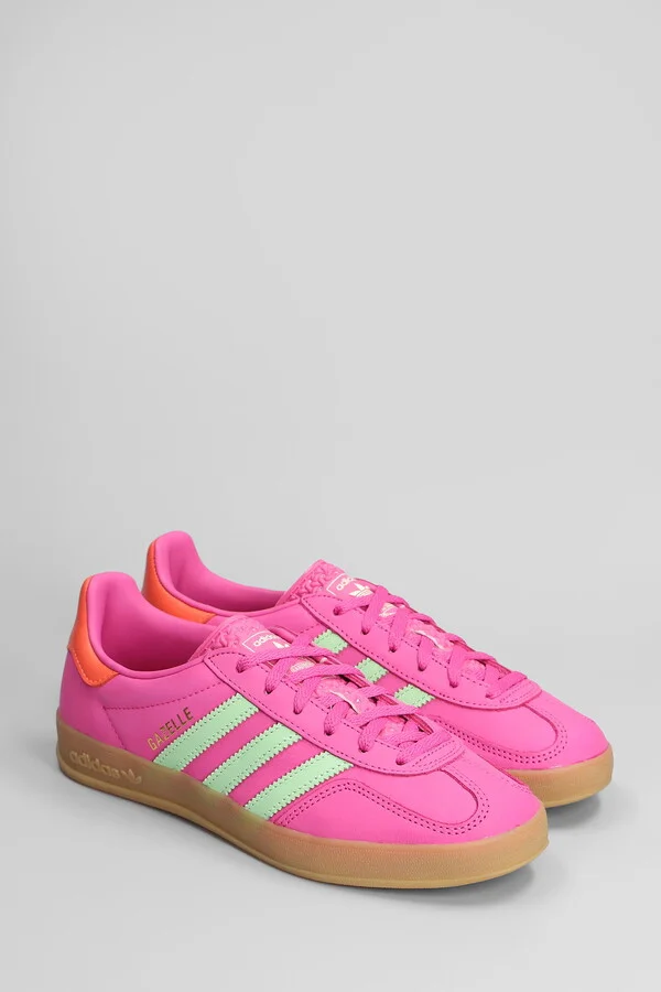 Gazelle Indoor Sneakers In Fuxia Leather - Image 2
