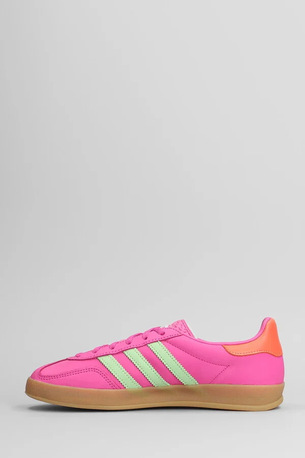 Gazelle Indoor Sneakers In Fuxia Leather - Image 3